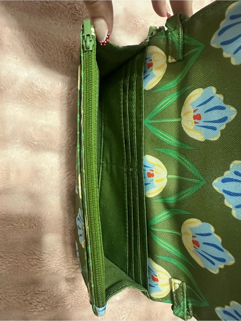 Green Floral Vera Bradley Crossbody Bag
